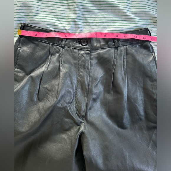 Arlando Vintage Black Leather Pants - Picture 7 of 10